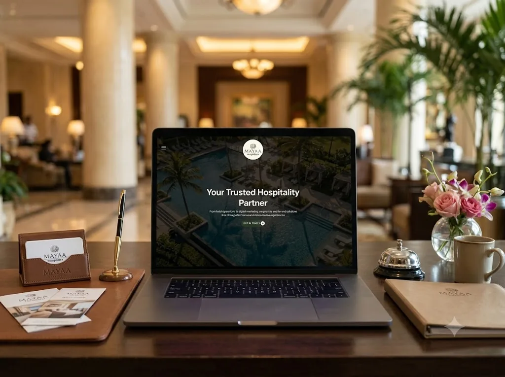 Mayaa Hospitality Management website project by Dojobyte